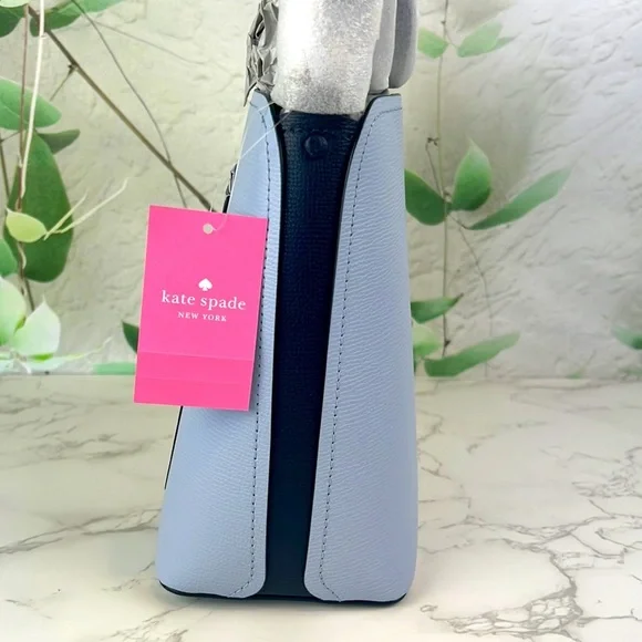 Kate Spade Darcy Small Bucket Shoulder Bag Pale Hydrangia Multi - Picture 3 of 16